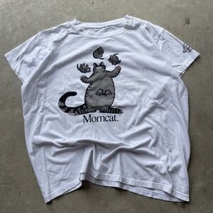 Vintage Crazy Shirts Cat Graphic Tee Hawaii USA Cartoon T Shirt Medium 90s Y2K